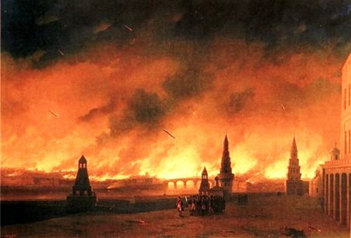 Рис. 34. Пожар Москвы в 1812 году (худ. И.Айвазовский)